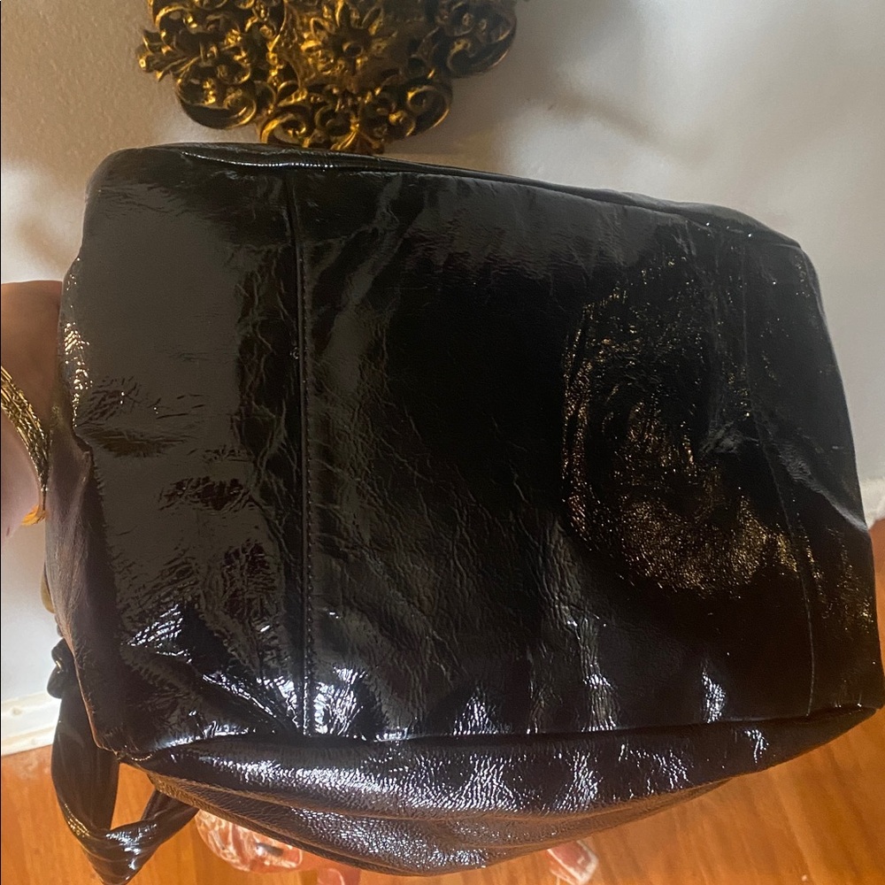 🖤Lt Edition COACH Resort Black Patent Leather Shoulder Handbag 13256 VERY CLEAN🖤 - Picture 8 of 16